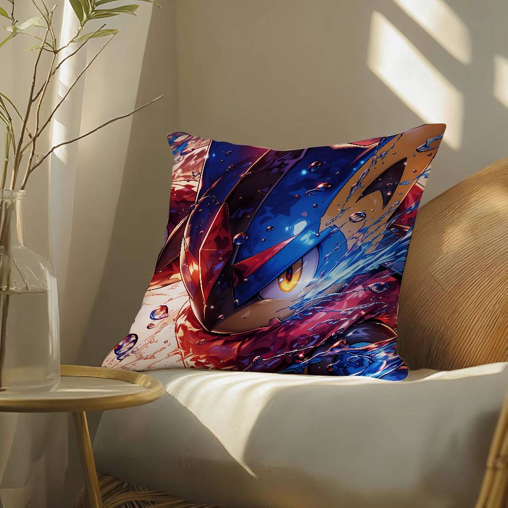 Pokemon HD Artwork Collection Plush Pillow Cover Soft Short Plush Cushion Cover For Sofa Bedroom Home Decor Gift