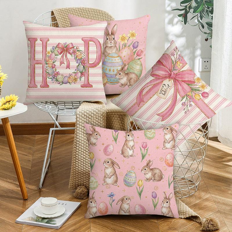 Easter Pillowcases with Spring and Bunny Designs Sofa bed cushion cover sleeping pillowcase home bedroom decoration
