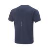 Li-Ning Plain Minimalist Sports Casual Round Neck Pullover Short Sleeve T-Shirt Men Tops Ink-Blue ATSV071-6