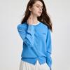 Navigare Women's Solid Color Crew Neck Knit Cardigan