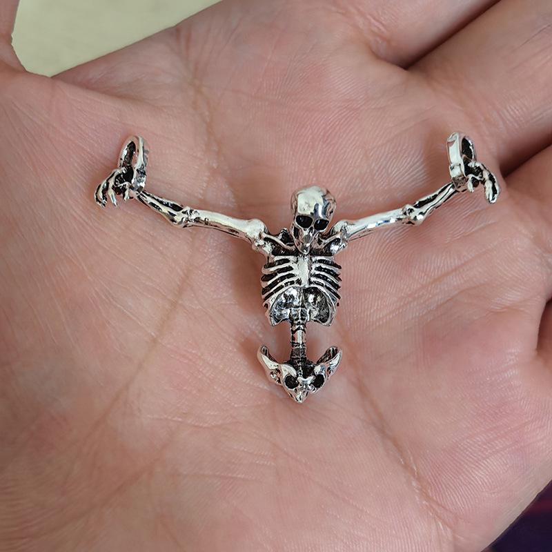 Halloween Punk Style Skull Necklace, Independent Station Fashion Retro Jewelry Pendant