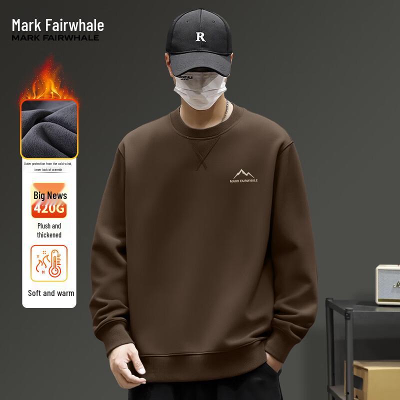 Mark Fairwhale Men's Fleece-Lined Round Neck Sweatshirt