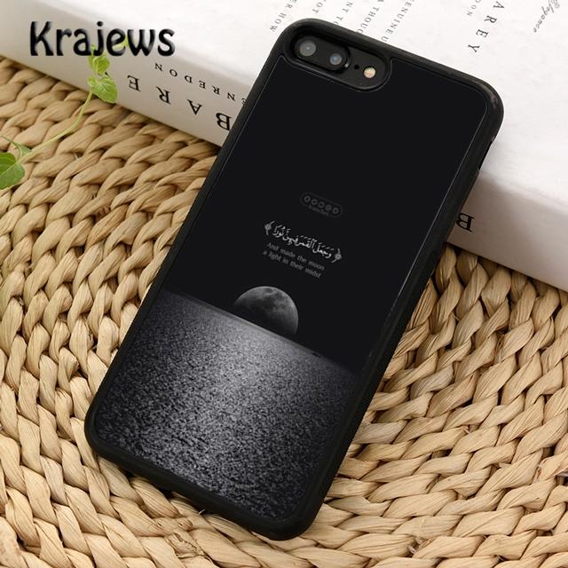 Krajews Islamic Muslim quotes Phone Case Cover For iPhone 17 Air 16 15 14 plus 11 12 13 pro max Plus coque Shell Fundas