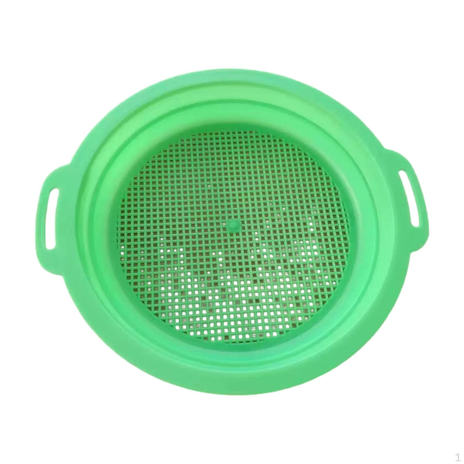 

Kids Sand Sifter Sandbox Portable Digging Toy with Handle Beach for Garden Backyard зелений