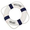 Nautical Life Ring Buoy Welcome Aboard Cloth Decorative Home Wall Hanging Decor Ornament Mediterranean Style Home Decoration