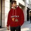 Men's Breathable 2D Graphic Hoodies Comfortable Loose Fit Cotton Sweatshirts, Trendy Versatile Pullovers for Daily Casual Wear