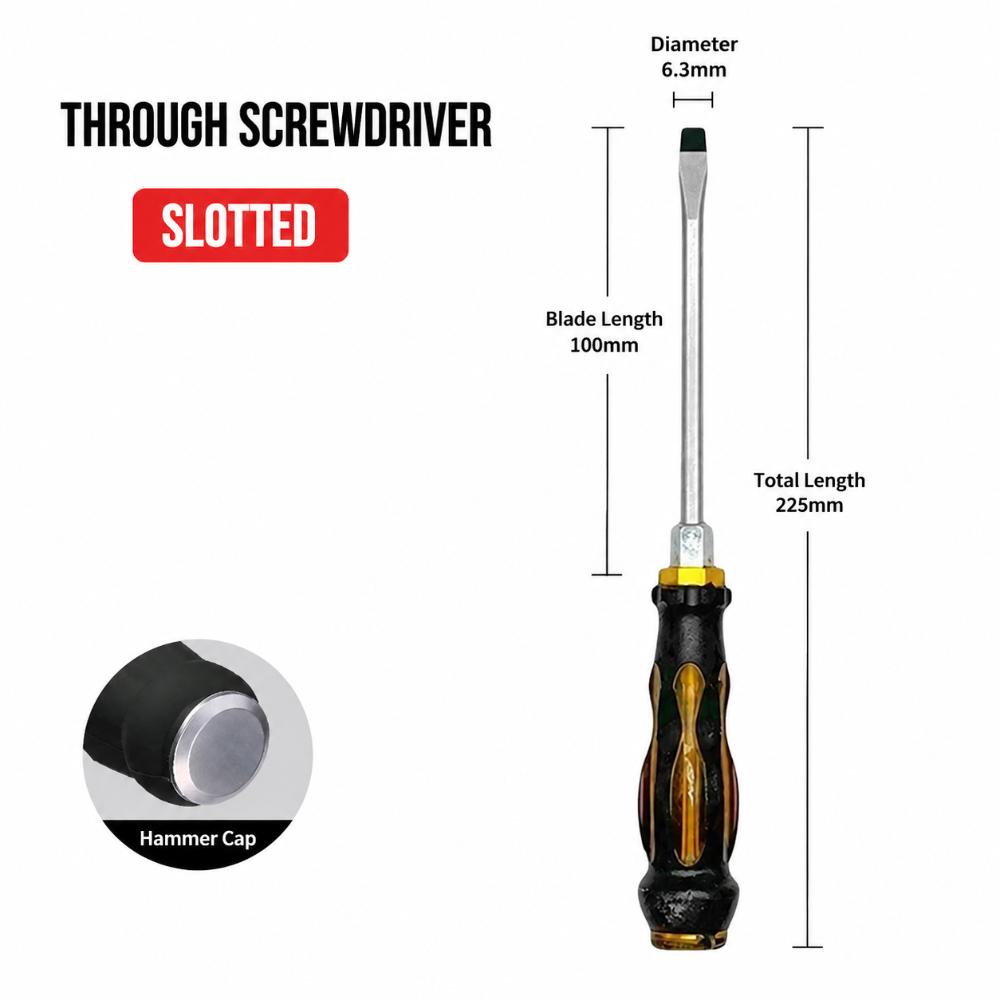Magnetic Head Phillips Screwdriver Through-hole Flathead Screwdriver  Multipurpose Flathead Screwdriver