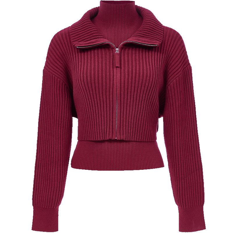 

VEROMODA Women s Wool Blend Ribbed Knit Layered Look Top S