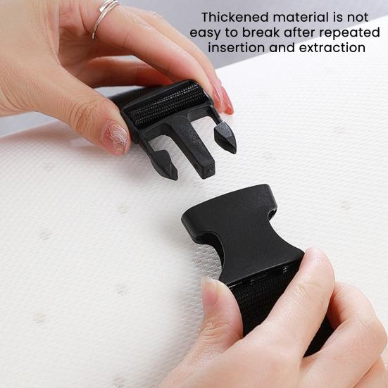 2Pcs Latex Mattress Bundling Belt Length Adjustable Quick Release Buckle Heavy Duty Multi-purpose Suitcase Luggage Strap Packing Webbing Band
