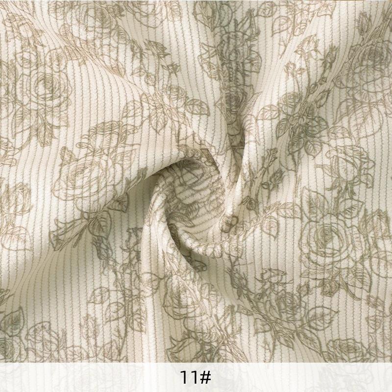 Corduroy Fabric Printed Stripe For Sewing Garment Shirts Romper Dress Jackets Sofa Throw Pillow DIY Clothes Cloth 0.5/1/2 Yard