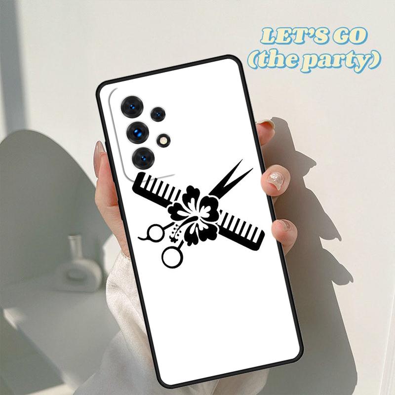 Barber Scissors Hairstylist Salon Case For Samsung Galaxy A42 A31 A40 A51 A71 A32 A80 A91 A52 A72 A73 A20e A50 A70 A11 A12 Cover