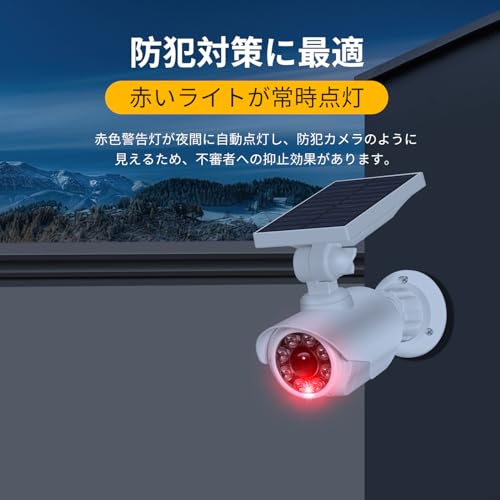 Solar Motion Sensor Light, Outdoor Light, 8 LEDs, 350° Adjustable Angle, Dummy Camera, Security Camera Style, Waterproof, Dustproof, Sensor, Security