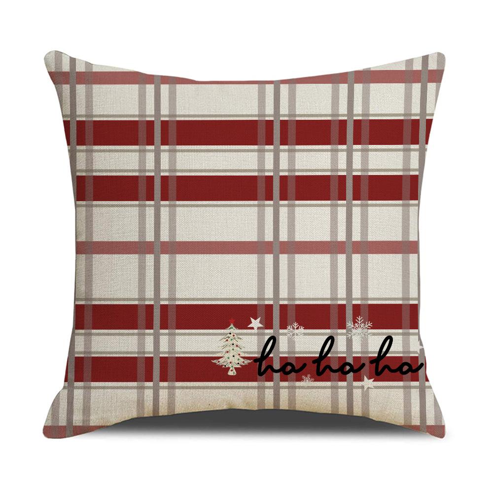 New Cartoon Christmas Pillowcase Snowman Christmas Tree Holiday Party Cushion Sofa Pillowcase