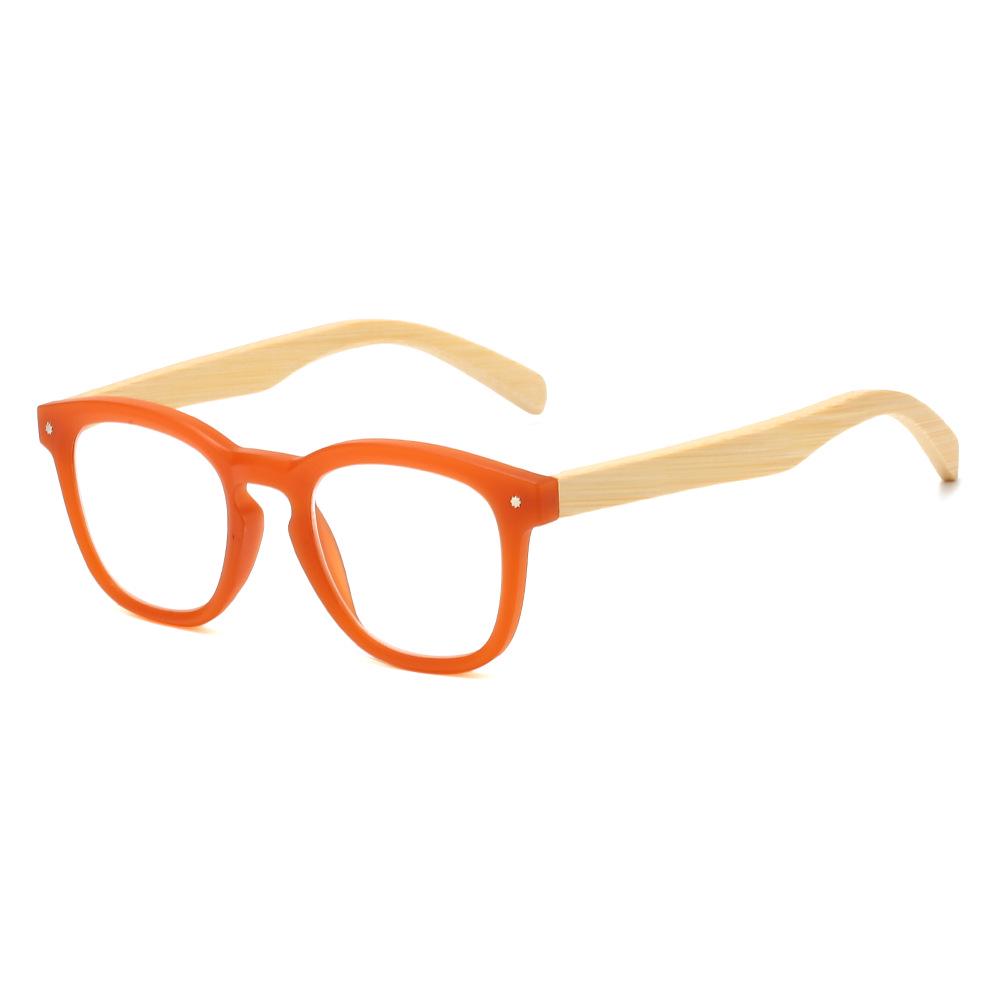 3341 Wood Grain Anti-Blue Light Glasses, Men's & Women's Stylish Japanese-Korean Square Frame, High-Definition Readers.