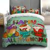 Duvet Cover Printed With Christmas Decoration Super Soft Brushed Microfiber Double Bed Comfortable Set With Zipper Closure And 2 Pillowcases