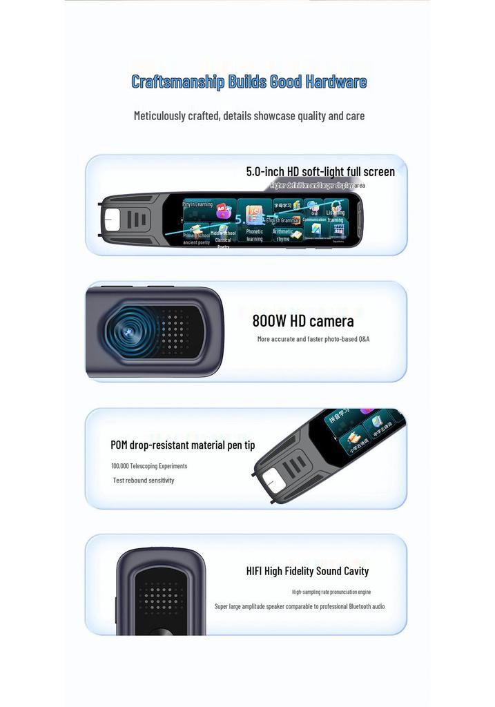 AI Smart Reading Pen: English Translation & Universal Dictionary for All School Subjects
