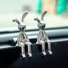 Cute Rabbit Ornament Kawaii Office Desktop Ornament Decorative Rabbit Figurines Car Interior Accessories Room Decor