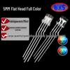 F5/5mm Flat Head RGB LED Light Beads, Full Color, Common Cathode/Anode, Four-Pin, Red/Blue/Green, Light-Emitting Diode
