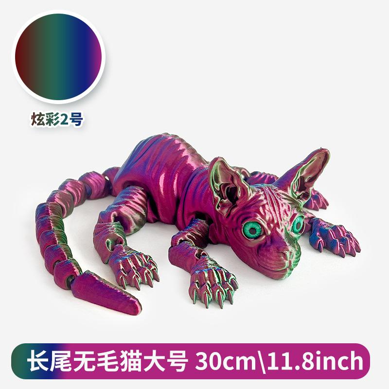 3D Printed Sphynx Cat Figurine Cute Hairless Cat Sculpture Modern Home Decoration Ornaments Creative Gifts For Cat Lovers Toy