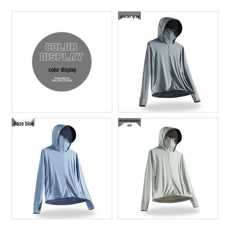 Jeanswest Men's UPF50+ Ice Silk Hooded Sun Protection Jacket