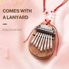 Mini Kalimba 8 Tangi Tumme Piano 1 Förpackning Vattendroppe Stil Sött Instrument Bärbar Utsökt Gåvoset för Barn