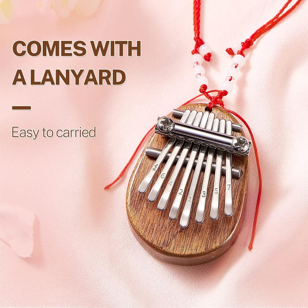 Mini Kalimba 8 Tangi Tumme Piano 1 Förpackning Vattendroppe Stil Sött Instrument Bärbar Utsökt Gåvoset för Barn