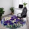 1pc Iris StainedGlass Office Round Area Rug, Under Office Chairs Bedroom Living Room Home Decor, Room Deco