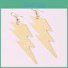 Contemporary Metal Earrings With Lightning Shape Design For Collection Women