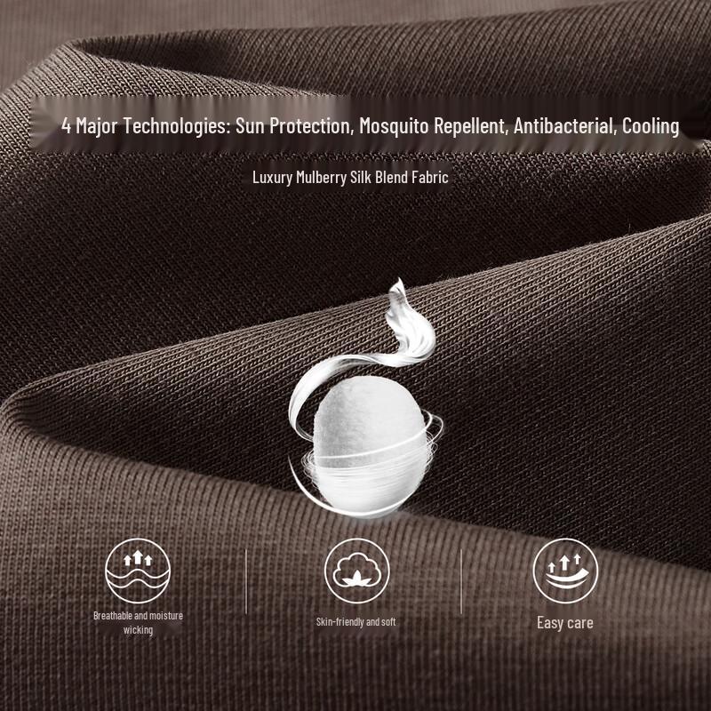 Shanshan Men's Light Luxury Silk Polo Shirt
