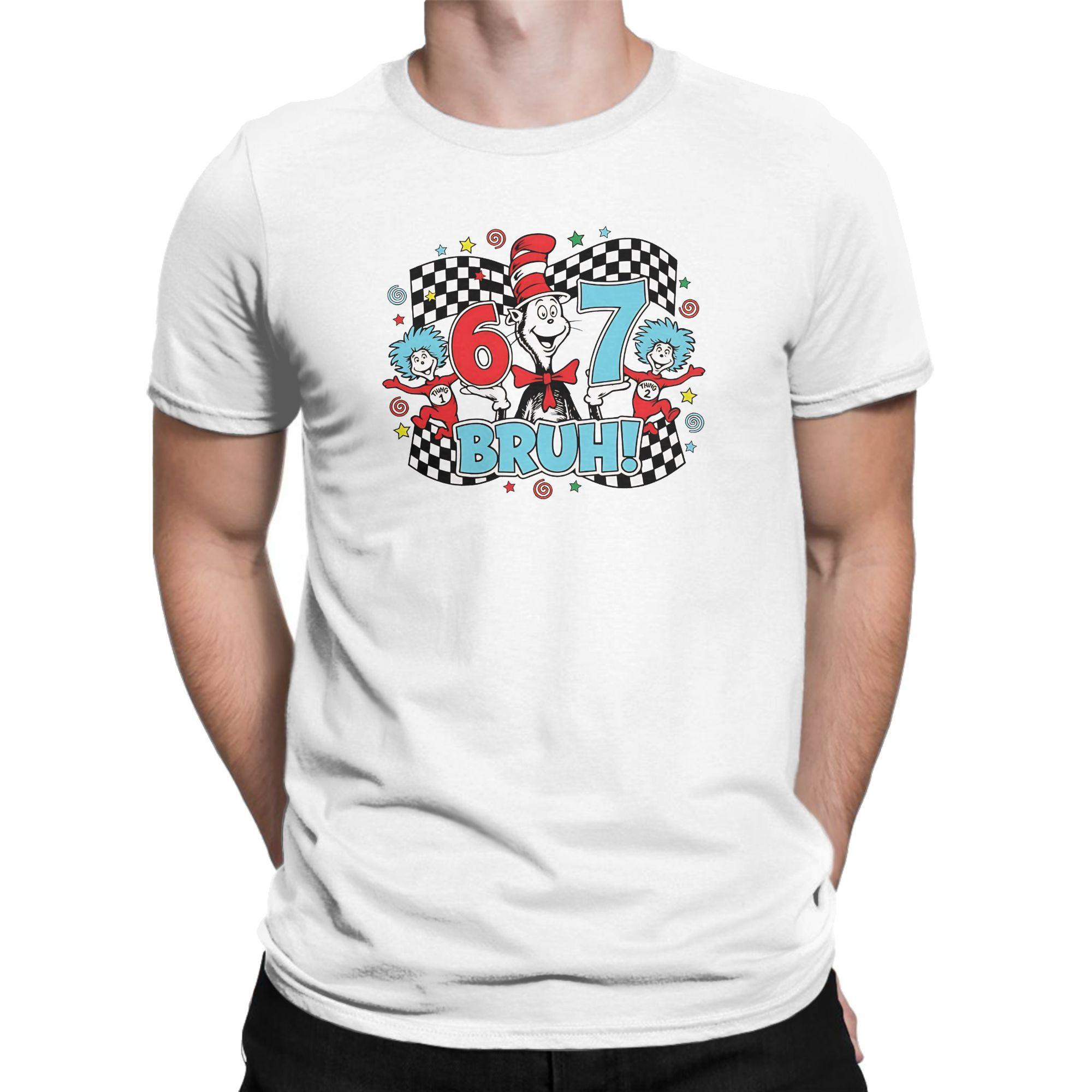 Dr Seuss Thing 1 Thing 2 Buddies reading day Graphic Printed T Shirts Unisex Women Cotton Tee Shirt Clothing S