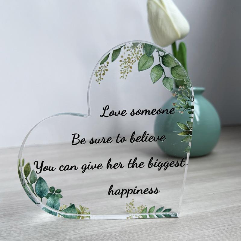 Láska Akryl Anglický Slogan Absolventský Dárek Stolní Zkrášlovací Dekorace Ozdoba