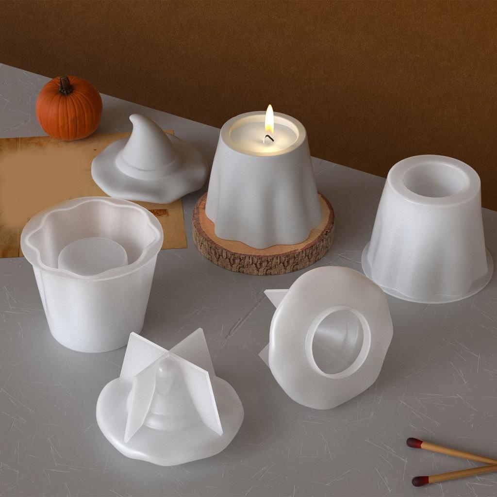 Easy Releasing Specter Shape Silicone Mold Flexible Candle Cup Moulds for Creating Unique Resin Crafts and Gift Boxes
