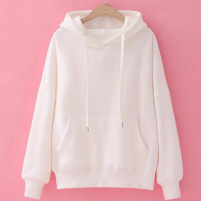 Women's Long Sleeves Hoodies Women Straight Poleron Casual Wear Kangaroo Pocket Hoodie