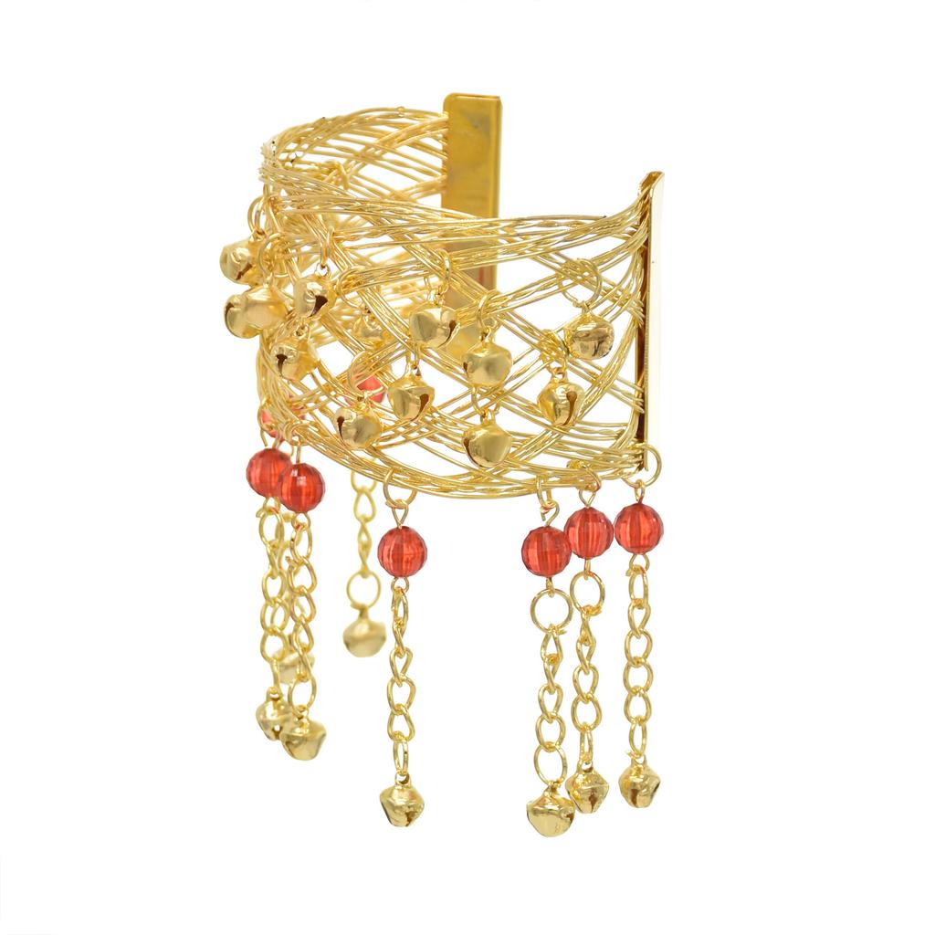 New Classic Ethnic Style Miao Open Bell Bracelet Dance Exquisite Performance Clothing Arm Ring Accessories Daily Trend Jewelry