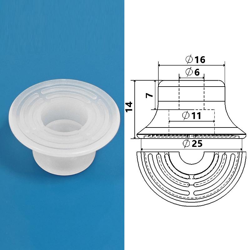 Manipulator Vacuum Chuck Pfog-20S/25S/30S/35S/40S Series Suction Cups Anti-Slip Nozzle Silicone Antiskid Pneumatic