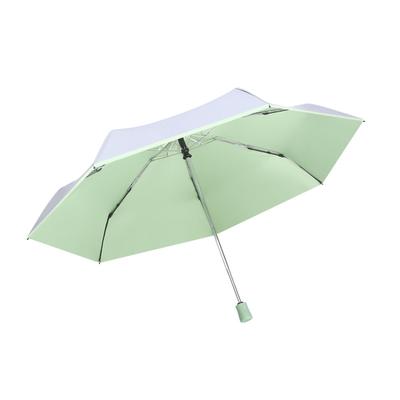 50% Off Sun Umbrella Women's Sunscreen UV Protection Silver Glue Parasol Small Fresh Weather and Rain Umbrella Folding Umbrella