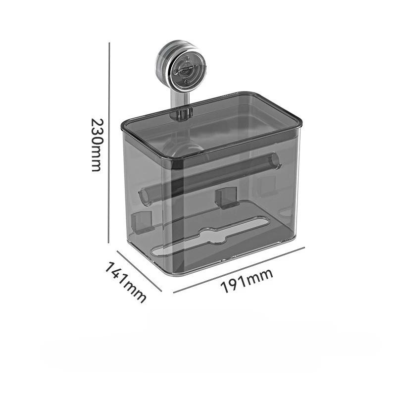 Tragbarer Saugnapf Toilettenpapierhalter Langlebiger Wasserdichter Saugnapf Papierhalter Taschentuchbox für Badezimmer und Schlafzimmer