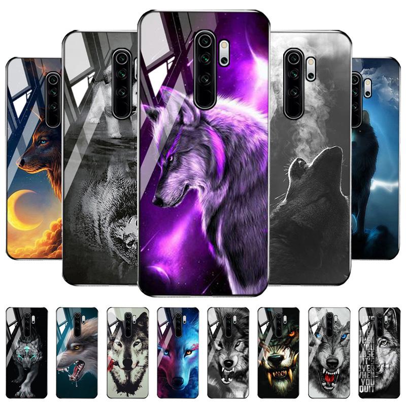 

Чехол для телефона из закаленного стекла для Xiaomi Redmi 9A 9 9C Note 8 8T 10 11 9S Pro K40 K30 10X 8A 8, чехол для телефона с рисунком волка Xiaomi Redmi Note 9 (Global)