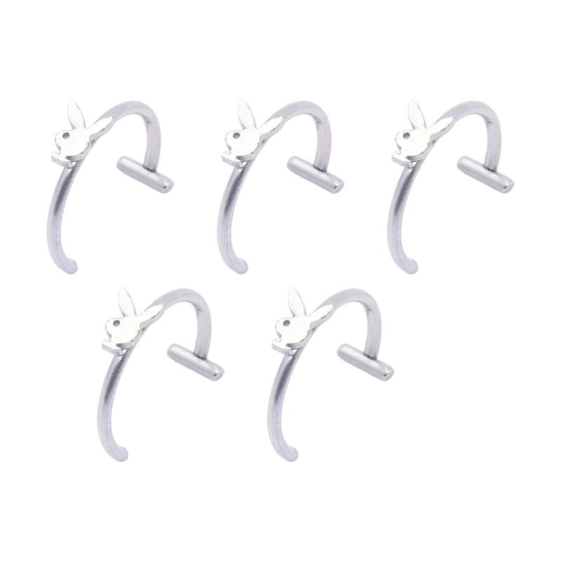 Fashionable Clip On Lip Jewelry Comfortable Wear Stainless Steel Imitation Lip Rings for Special Occasion Outfit