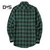 Fall Winter Men Shirt Coat Plaid Print Long Sleeves Chest Pocket Turn-down Collar Single-breasted Loose Contrast Color Jacket