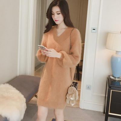 2019 New Women's Coarse Wool Sweater Warm Spring Autumn Winter Casual Sleeved Pullover