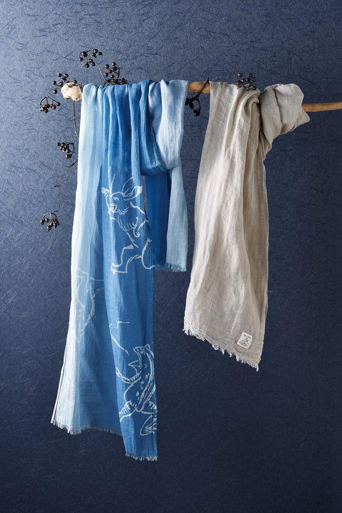 Marushin Kosanji Temple Choju Jinbutsu Giga of and 45 x 170 Made in Suitable for All 0525006600 Stole, Certified, (Caricature Birds, Animals, People),
