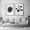 Geometric Abstract Canvas Painting Black Ink Line Wall Art Poster and Print Pictures Noridc Minimalism Living Room Home Decor