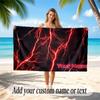 Neon Colorful Theme Soft Beach Towel Personalized Custom Name Text Towel Portable for Beach Pool Travel