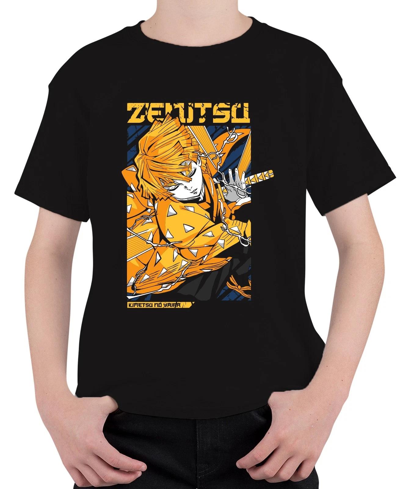 Zenitsu Kimetsu no Yaiba Blitz Schwert Anime Dämonenjäger Japan Y2K Streetwear U XS
