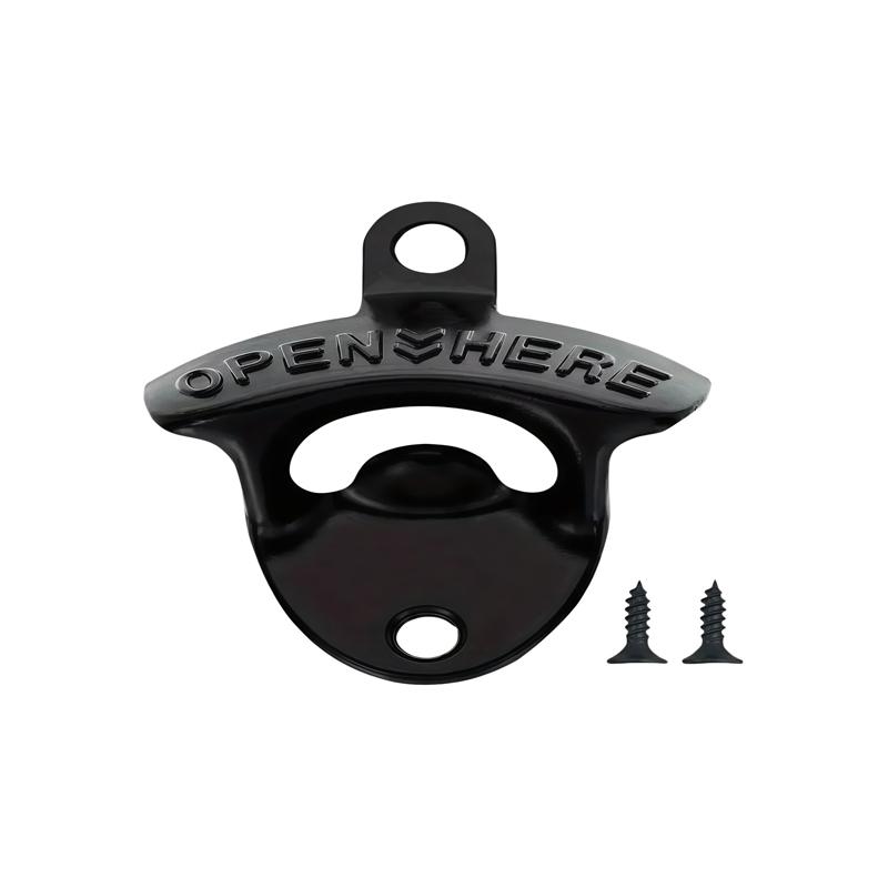 1/2Pcs Vintage Wall Mounted Beer Bottle Opener with Screws Zinc Alloy Beer Botle Opener for Bar Kitchens Hotel Garage Patio Home