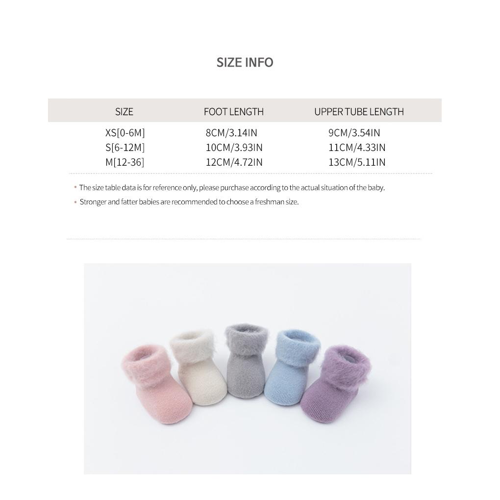 1 Pair Baby Warm Socks Toddler Breathable Elastic Acrylic Fibers Socks