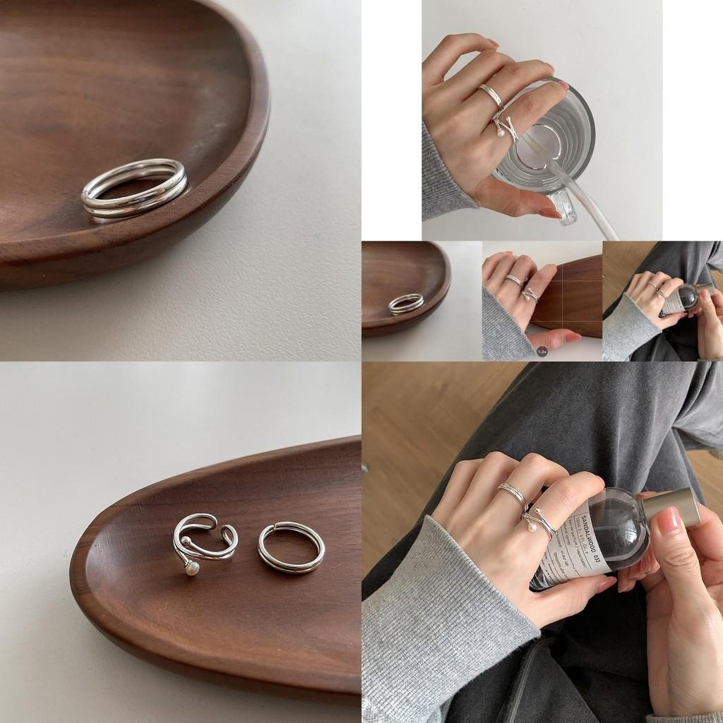 Sleek Minimalist Copper Ring For Women Geometric Shape Adjustable Stylish Chic Jewelry