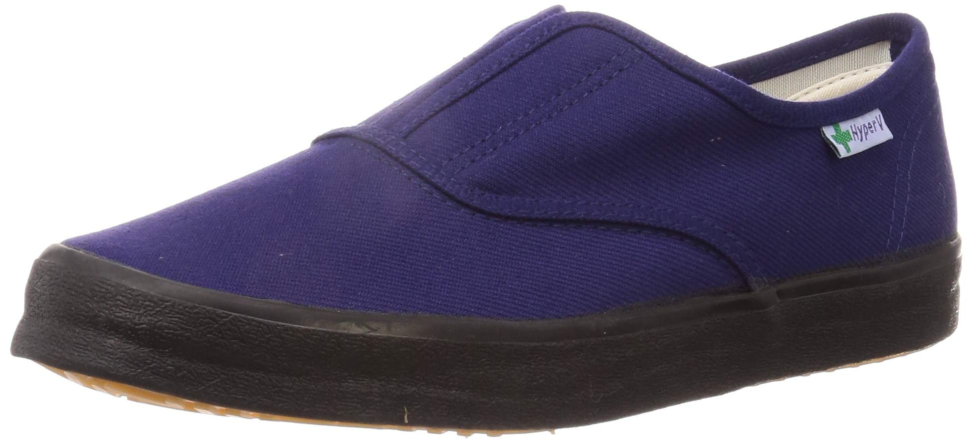 

Nissin Rubber Hyper V Work Shoes, #1000, Non-Slip, Lightweight, No Toe Cap, Men s, Navy, Size 24.0 cm, 2E