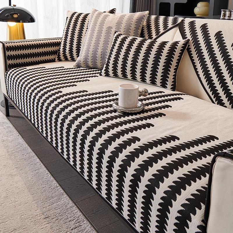 Poduszka na sofę Chenille antypoślizgowa antyzadrapaniowa uniwersalny pokrowiec na sofę do salonu na cztery pory roku tkanina oparcie ręcznik pokrowiec na sofę